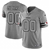 Nike Chiefs Customized 2019 Gray Gridiron Gray Vapor Untouchable Limited Jersey